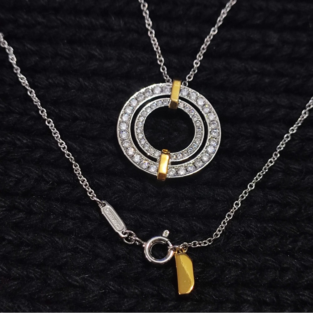 Tiffany & Co. Pavé Diamond Two-Tone Gold Necklace